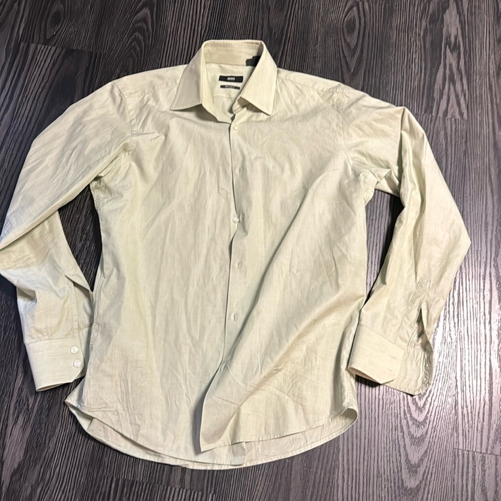 🍍HUGO BOSS BUTTON DOWN🍍REGULAR FIT🍍SZ 39 15.5